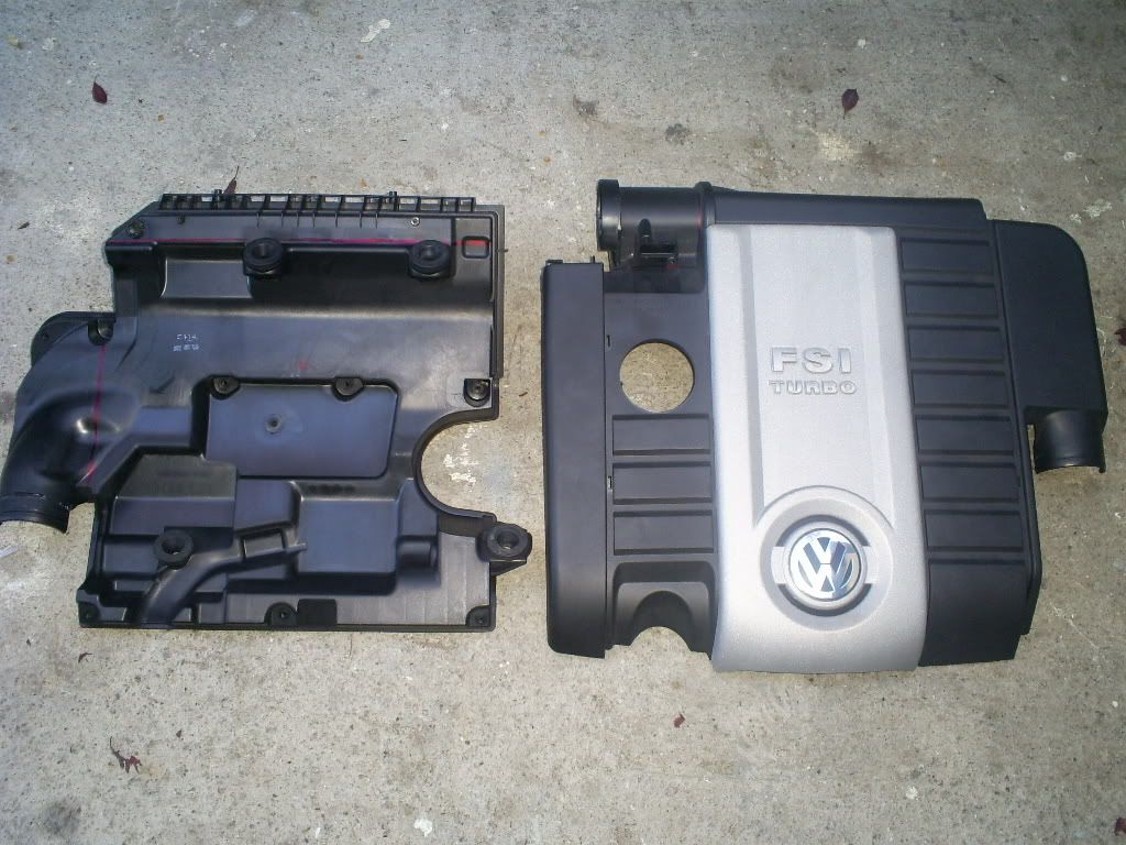 *DIY how to cut engine cover to fit with an aftermarket intake